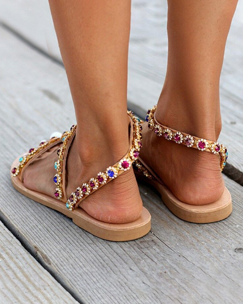 Colorful Beach Slip-on Sandals