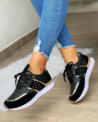 Platform colorblock sneakers