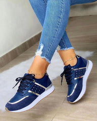 Platform colorblock sneakers