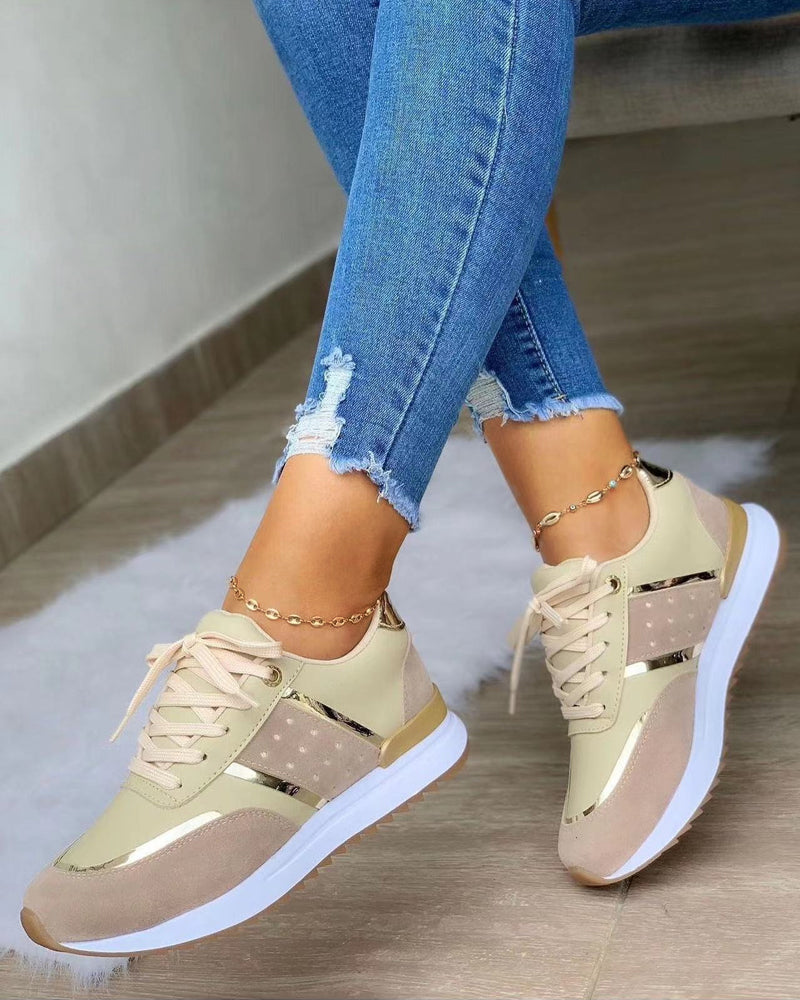 Platform colorblock sneakers